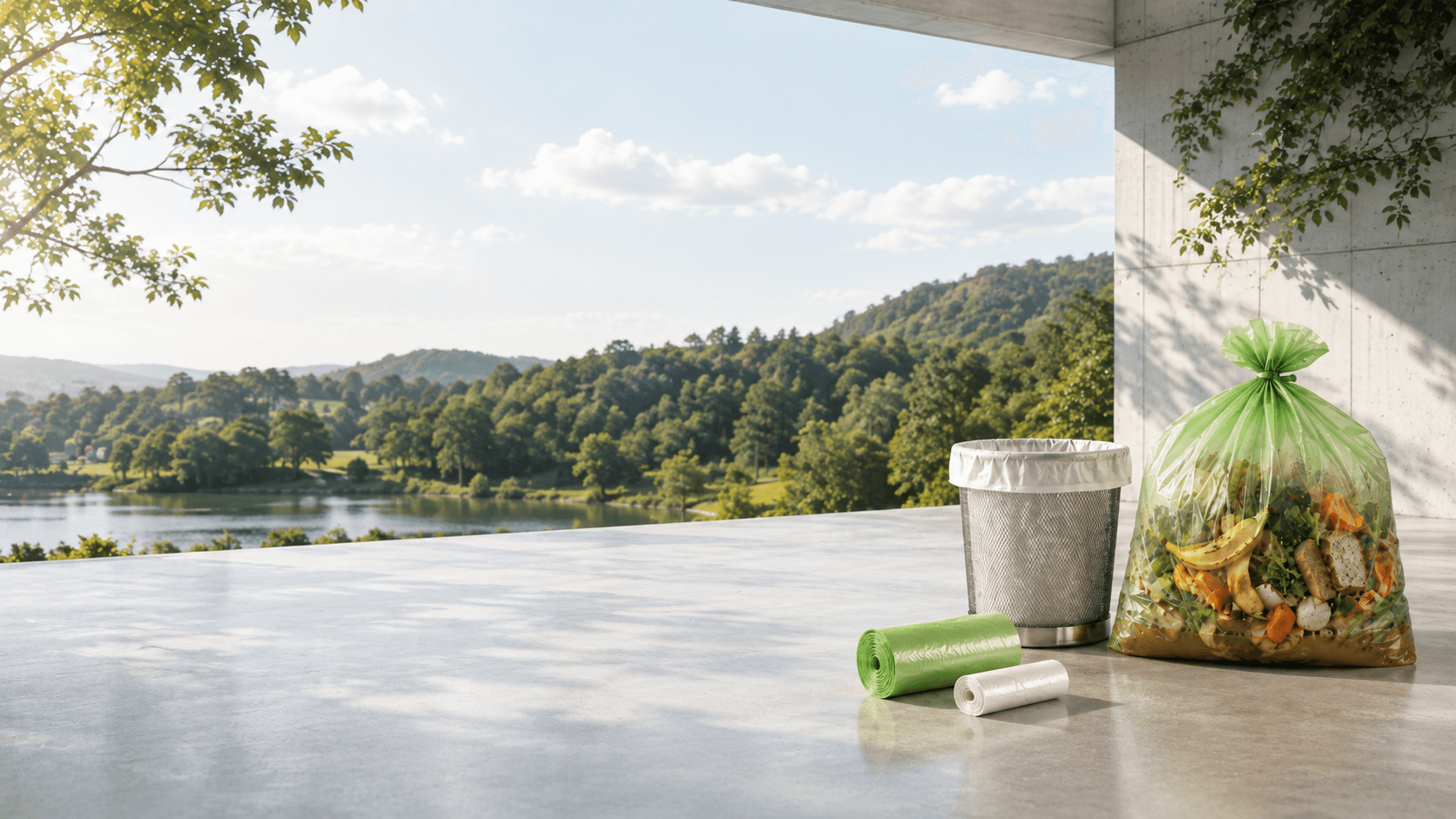 Certified compostable bags for organic waste